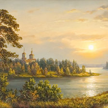 Схема вышивки «закат»