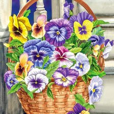 Схема вышивки «Анютки»