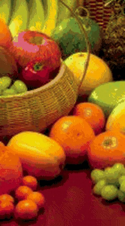 фрукты, триптих, центр - натюрморт - предпросмотр