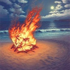 Схема вышивки «вечер у костра»