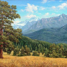 Схема вышивки «пейзаж»