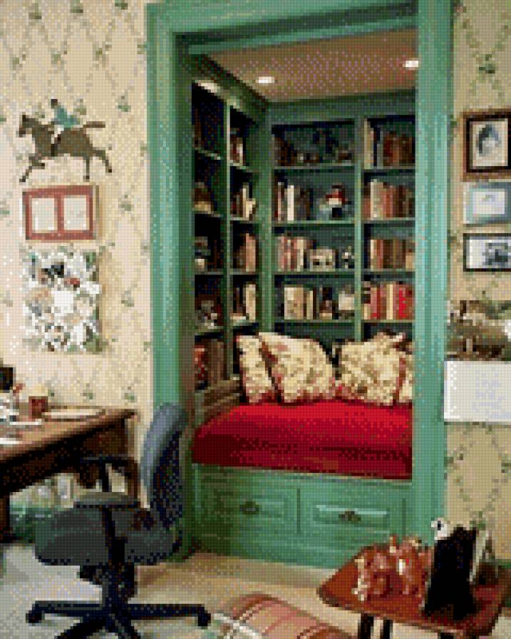 №1015695 - кровать, шкаф, уют, книги, комната, диван, дом - предпросмотр