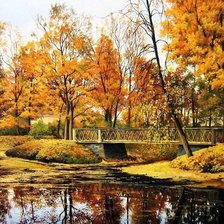Схема вышивки «осень в парке»