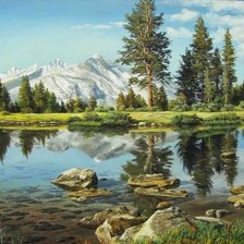 Схема вышивки «пейзаж»