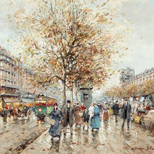 Схема вышивки «осень в париже»