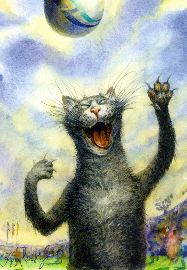 Болельщик - румянцев, кот, картины - оригинал