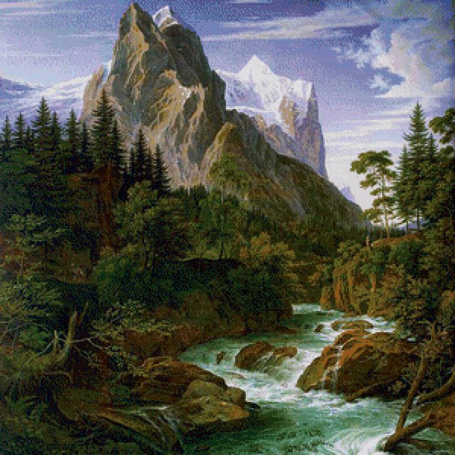 картина - природа, горы, пейзаж - предпросмотр