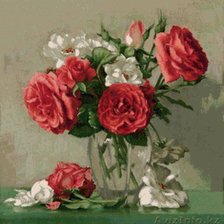 Схема вышивки «Букет роз»