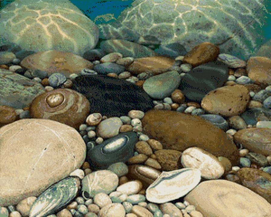 Фон. Морское дно. Камни. - камни, море, фон - предпросмотр