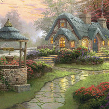 Схема вышивки «домик»