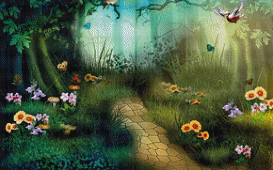 тропинка - дорожка, сказки, тропинка, лес, детские - предпросмотр