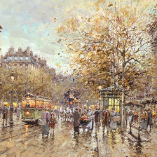 Схема вышивки «прогулки по парижу»