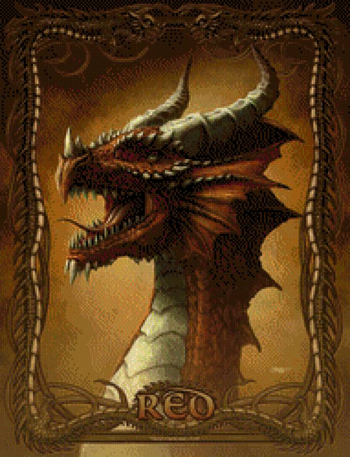 дракон RED - дракон, фентези - предпросмотр