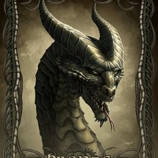 Схема вышивки «дракон BRONZE»