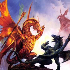 Схема вышивки «битва драконов»