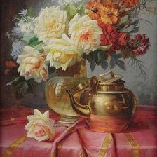 Схема вышивки «Натюрморт с чайником»