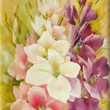 Схема вышивки «ирисы»