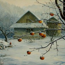 Схема вышивки «зима»