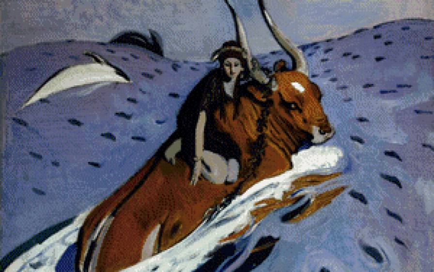 похищение Европы - серов, живопись, европа - предпросмотр