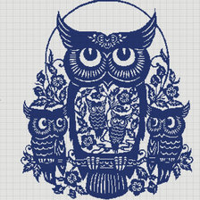 Схема вышивки «совы»