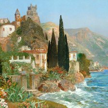 Схема вышивки «Побережье Амальфи, Италия»