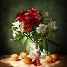 Схема вышивки «натюрморт с абрикосами»