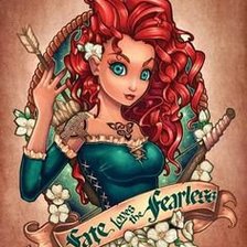 Схема вышивки «brave»