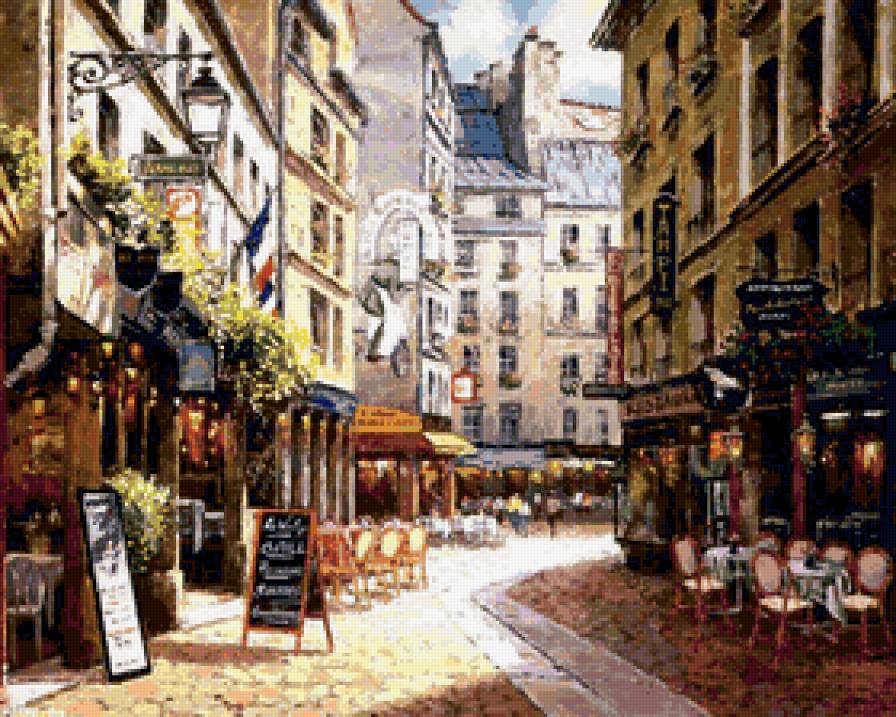 Sung Sam Park, парижские кафе - кафе, sung sam park, франция, париж, улица, город, дома - предпросмотр