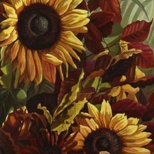 Схема вышивки «Mural Girasoles parte izquierda»