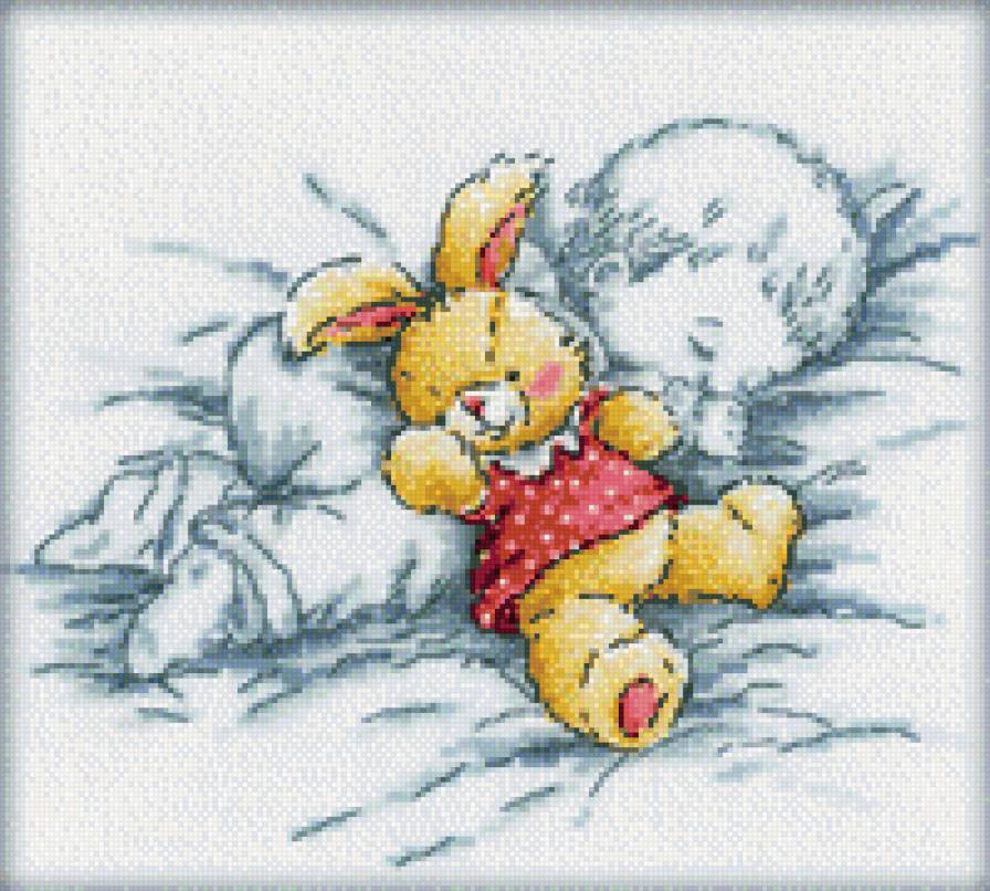 Сладкий сон малыша - зайчик, ребенок - предпросмотр