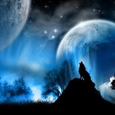 Схема вышивки «Волк»