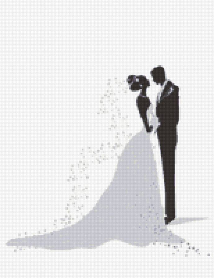 свадьба - любовь, свадьба, пара, жених, силуэт, невеста - предпросмотр