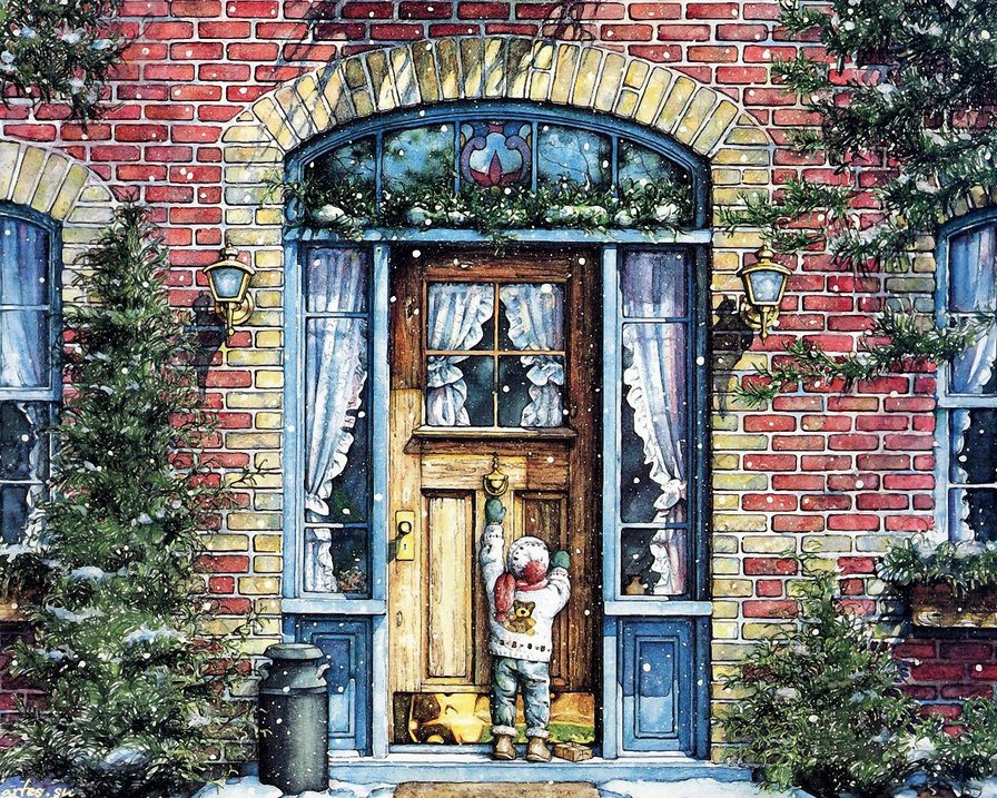 Рождество - ребенок, рождество, праздник, дети, дом - оригинал