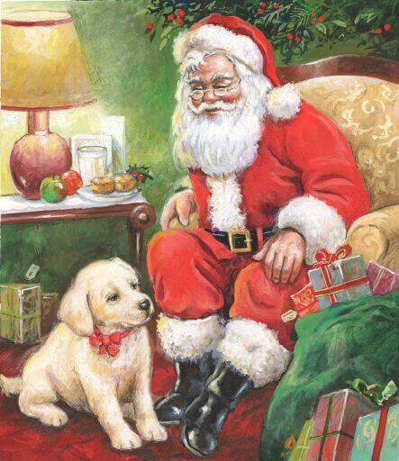 PAPA NOEL junto al arbol - оригинал