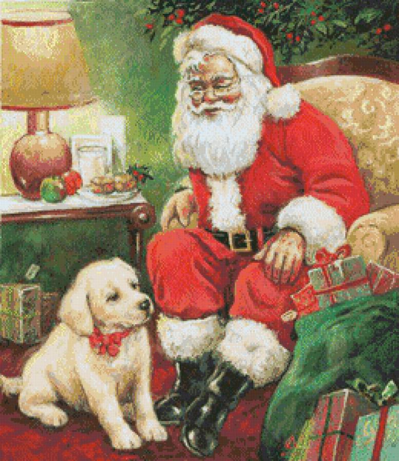 PAPA NOEL junto al arbol - предпросмотр