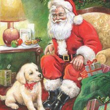 Схема вышивки «PAPA NOEL junto al arbol»