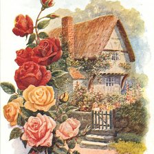 Схема вышивки «цветочный домик»