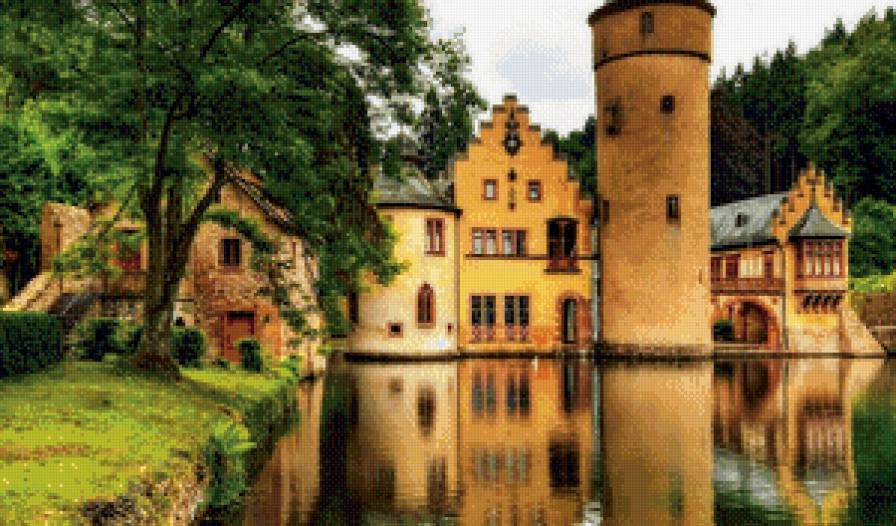 Замок - вода, природа, замок - предпросмотр