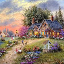 Схема вышивки «Хата»