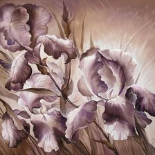 Схема вышивки «ирисы»