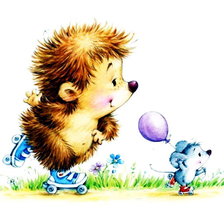 Схема вышивки «Серия "Весёлый ёжик" схема 1»