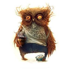 Схема вышивки «Уставшая_совушка»