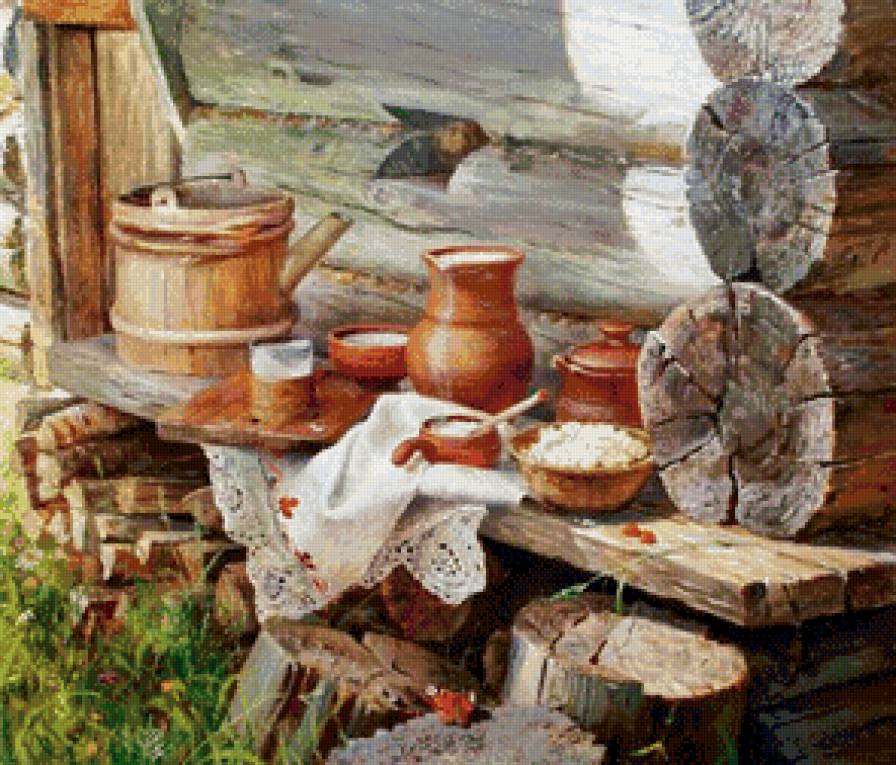 Деревенский натюрморт - деревенский натюрморт - предпросмотр