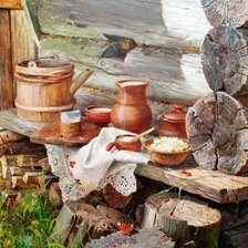 Схема вышивки «Деревенский натюрморт»