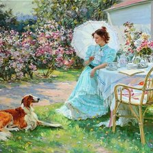 Схема вышивки «леди»