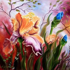 Схема вышивки «Ирисы»