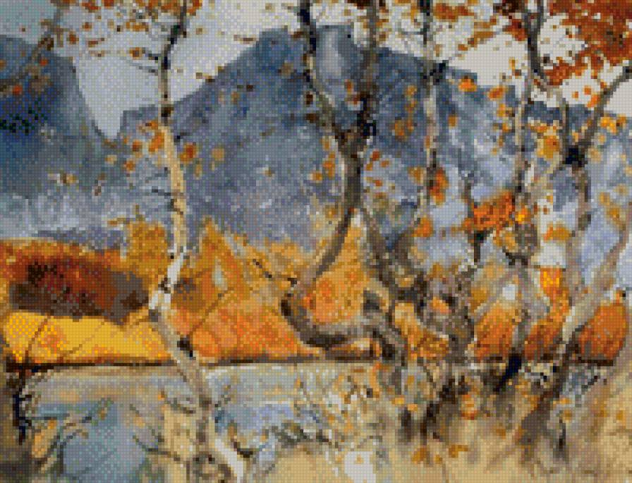 Осень Анны Михайловой - акварель, арктика, анна михайлова - предпросмотр