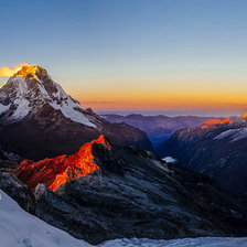 Схема вышивки «горы»