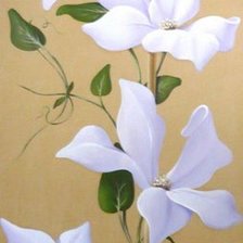 Схема вышивки «Клематис Юлии Кудрящовой»