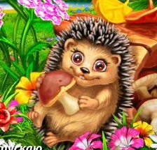 Схема вышивки «Ежик в осеннем лесу»